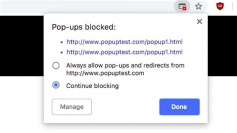 Pop up blocker for Chrome™